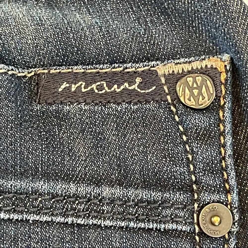 Mavi Zach Straight Tag tailored, now 34X27 Dark Blue, snug waist, loose leg
